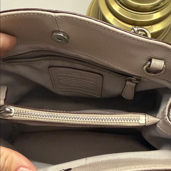 Coach Taupe Minetta Satchel Crossbody - Picture 4 of 7